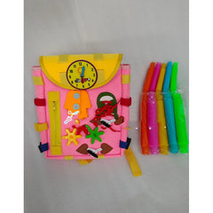 Toddler Busy Board Backpack With Buckles