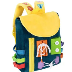 Toddler Busy Board Backpack With Buckles