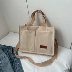 Women's Corduroy Tote Bag