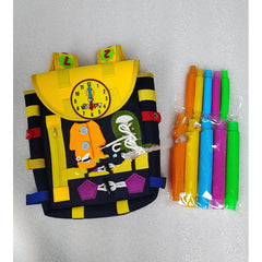 Toddler Busy Board Backpack With Buckles