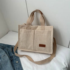 Women's Corduroy Tote Bag